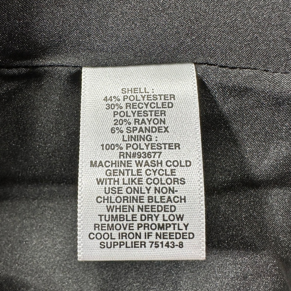NWT Liz Claiborne Simply Liz black zip-front moto jacket Size XL - Picture 6 of 11
